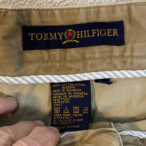 Tommy Hilfiger Mens Pants Size 44x32 Khaki Cotton Straight-Leg Classic Casual - Picture 11 of 14